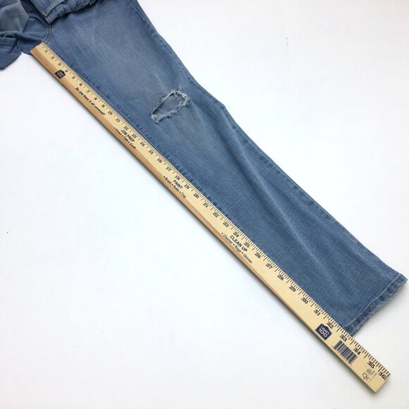 Levi's 724 Women's Straight Leg Jeans High Rise Distressed Light Wash 29 x 33 - Picture 7 of 8